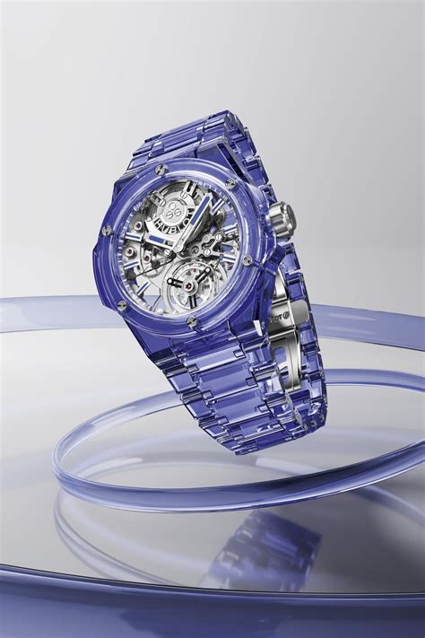 hublot big bang integrated tourbillon saphire rainbow|Hublot blue tourbillon.